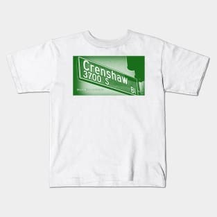 Crenshaw Boulevard (Green), Los Angeles, California by Mistah Wilson Kids T-Shirt